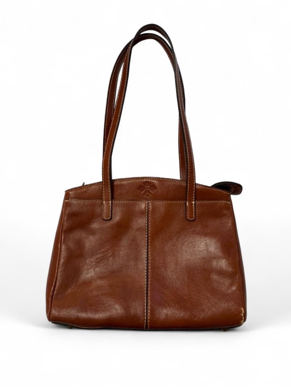 Patricia Nash Classic Brown Leather Tote Handbag
